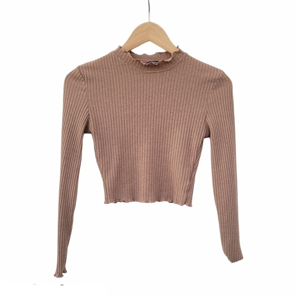 SheIn Lightweight Crop Sweater Blouse - Picture 1 of 6